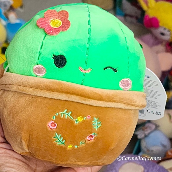 SHADI 🌵Heart Valentines Cactus Original Squishmallow By Kellytoy NWT - Picture 1 of 6